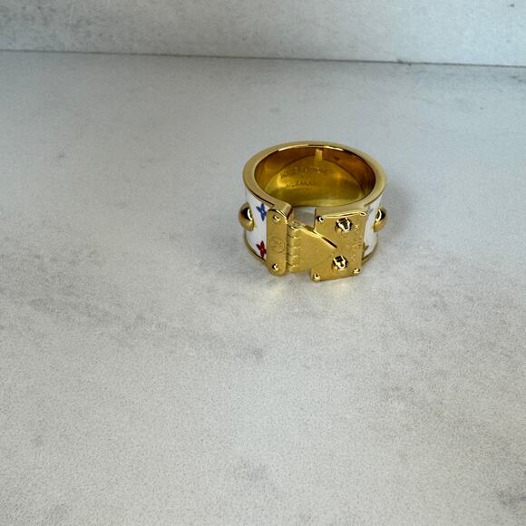 Louis Vuitton LV X TM Multicolor Ring Size M Murakami White/Gold New Rare - Picture 5 of 7